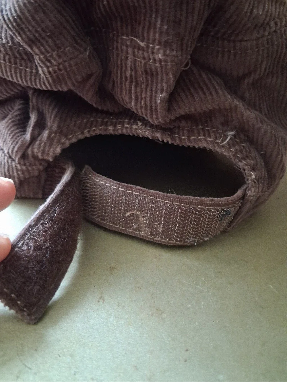 Place Est. 1989 Boys Brown Corduroy Adjustable Baseball Cap Casual Hat Size L